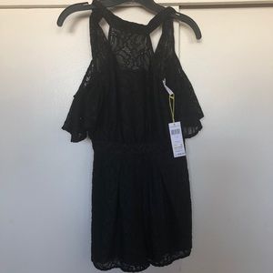 NWT BCBG BLACK ROMPER SIZE 0!